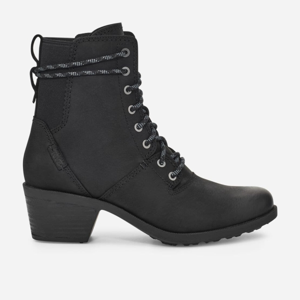 Hungary Teva Anaya Lace Up Waterproof - Női Csizma Fekete - 967-ICEPJ